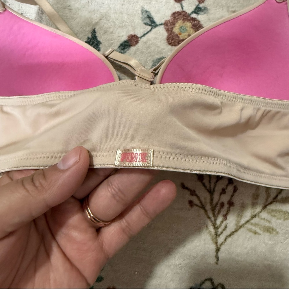 PINK Victoria's Secret Light Beige Bra wear everywhere push up 34B - Picture 3 of 4